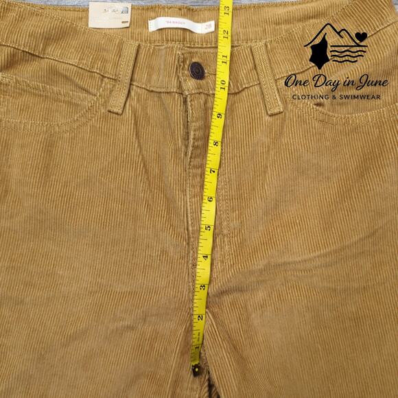 Levi's 94' Baggy Shaping Skinny Capri Corduroy Pants Size 28 (6) - Picture 4 of 6
